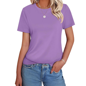T-shirt long décontracté classique pour femme grande taille, tissage doux écologique, texture légère, respirant, confortable et fluide - Product Image 1