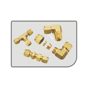 Conector de compresión de latón de alta precisión para uso industrial, nuevo modelo de cabezal de conexión fácil de instalar - Product Image 1