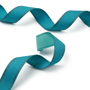 Ruban gros-grain plissé marron chocolat et vert de 25 mm pour colliers de Noël pour animaux, sangles de sacs et décorations de table – Fournisseur en gros - Product Image 2