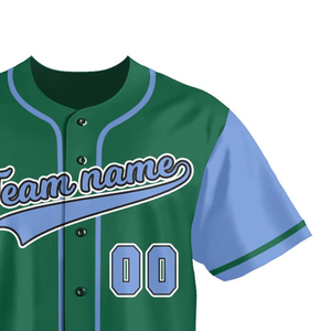 Nuevo Diseño de Camiseta de Béisbol Transpirable de Manga Corta en Color Liso, Personalizable, 100% Poliéster para Hombre - Product Image 4