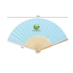Éventail pliant en tissu de style traditionnel, cadeau pour invités de mariage, logo personnalisé, éventail à main, souvenir de fête - Product Image 1