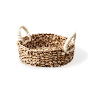 Round seagrass <b>basket</b> with handle for holding <b>bread</b> Handmade Storage <b>Basket</b> Wholesale eco-friendly Made in Vietnam - Product Image 4