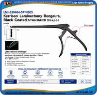 Rongeurs de Kerrison pour laminectomie, manuels, STANDARD, à mâchoire d'éjection, en titane, revêtement noir au plasma, antiadhésifs, autoclavables, pour la colonne vertébrale