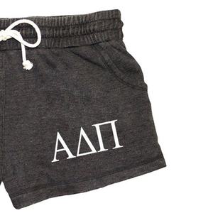 Short à cordon en coton délavé à l'acide Vintage à la mode pour femmes tenues grecques de sororité personnalisées vêtements de campus Shorts assortis - Product Image 2