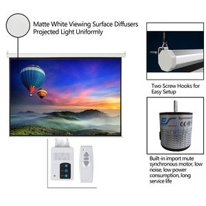 จอโปรเจคเตอร์แบบมอเตอร์ 100 นิ้ว 4:3 สีขาวด้าน พร้อมรีโมทคอนโทรล - Product Image 5