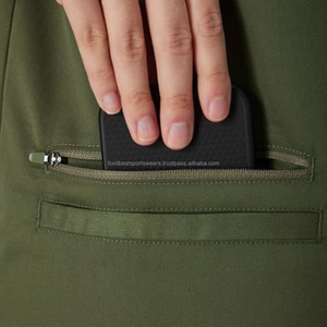 Unisex Olive Green Cotton Knitted V Neck <b>Scrub</b> <b>Top</b> with Front Pockets and Stethoscope Loop for Hospital Use - Product Image 4