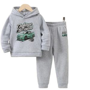 Nouveaux ensembles de vêtements décontractés pour enfants à la mode pour l'hiver sweats à capuche d'hiver chauds et imprimés en coton tenues pour bébé garçon - Product Image 3
