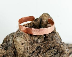 Polished Solid Copper Lead and Nickel Free Modern Antique Unisex Hand Forged Bengles Cuff Bracelet - Product Image 5