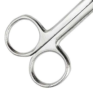 Ciseaux médicaux droits à extrémité arrondie et tranchante, 14 cm, en acier inoxydable, pour pansements chirurgicaux et dissection, réutilisables, instrument CE - Product Image 4