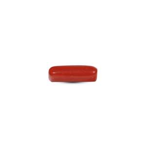 Premium 5.4 Ct Oval Cabochon Synthetic Red Coral Loose Gemstone for Fine Jewelry - Product Image 2