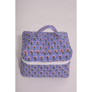 Bolsa de Maquillaje Grande de Algodón Acolchado con Diseño Floral, Hecha a Mano, Ligera, Ecológica, para Uso Diario, Organizador de Cosméticos, Bolsa de Viaje - Product Image 5