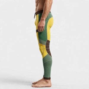 Leggings de compression pleine longueur personnalisables pour hommes, en Spandex et Nylon, avec taille à cordon de serrage, pour le sport et le fitness - Product Image 4