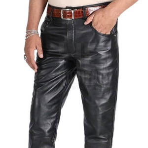 Pantalones de Cuero para Hombre Hechos en Pakistán, Cuero Suave, Material Duradero y Cómodo, Diseño Elegante para Uso en Exteriores - Product Image 3