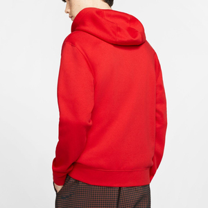 Sweat-shirt en molleton à capuche avec fermeture éclair rouge pour homme, coupe classique, décontracté, en coton, pour l'automne - Product Image 6