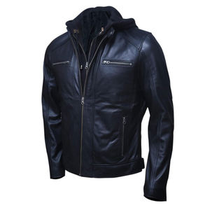 Men Leather <b>Jacket</b> Customized design and printing High quality <b>Slim</b> <b>Fit</b> Style Leather <b>Jacket</b> Zipper Leather Biker Fashion <b>Jacket</b> - Product Image 5