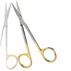 Tijeras Iris de Acero Inoxidable Quirúrgico con Mango Dorado, Instrumento de Cirugía General, Certificado CE Clase I, Herramienta Manual VIDIFIVE - Product Image 1