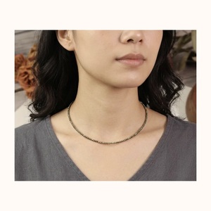 Collar de Piedras Naturales Facetadas de 2 mm, Delicado Collar de Cuentas Redondas para Mujer - Product Image 2