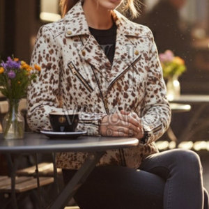 Chaqueta de Cuero Vacuno Premium para Mujer, Corte Clásico y Atemporal, Transpirable y de Secado Rápido, en Venta Online - Product Image 2