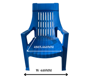 เก้าอี้สนามพลาสติกสีน้ำเงิน NDURO GL7050 แบบฉีดขึ้นรูป ไม่ต้องเติมวัสดุ ขาเรียว ทนทาน หรูหรา ทันสมัย สไตล์บ้านไร่ สำหรับกลางแจ้ง ชายหาด - Product Image 3
