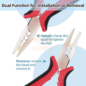 Outil professionnel Linkies en acier inoxydable pour ouvrir les micro-anneaux, spécial pour la suppression des extensions capillaires, avec encoches et forme arrière spéciales - Product Image 3