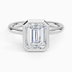 Modern Classic Solitaire <b>Ring</b> with Elegant 14K Rose Gold Bezel Setting - Product Image 3