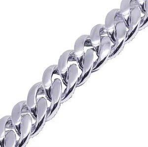 Nuevo Collar de Moda con Cadena Cubana de Diamantes Moissanite, Diseño Moderno, Oro Blanco, Estilo Hip Hop, Unisex, Regalo de Boda, India - Product Image 3