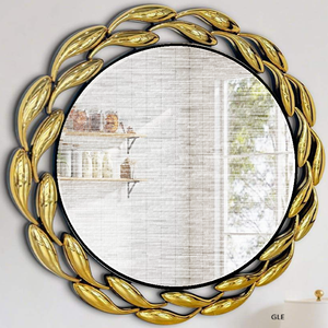 Gold Framed <b>Wall</b> <b>Mirror</b> with Classic Curved Design Premium Finish Perfect Accent for Living Room Bedroom - Product Image 6