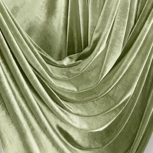 Beautiful Pista Green Velvet Fabric 100% Polyester Wrinkle Resistant Medium Weight Solid Pattern Designed <b>for</b> High Quality - Product Image 6
