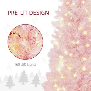 Decorazioni natalizie per albero di Natale a forma di matita rosa da 6 piedi - Product Image 5