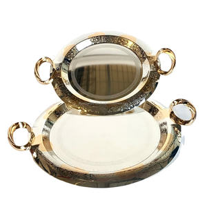 Plateau de service pour aliments, plateau de service en aluminium, pour hôtel, Restaurants et maisons, accessoire de cuisine, plateau métallique, Vintage - Product Image 1