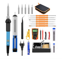 Kit de fer à souder FYX, température réglable, 60W, multimètre numérique, outil de réparation électronique professionnel, ensemble d'outils de soudage portable