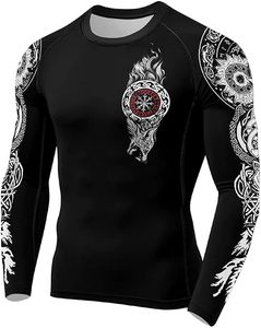 Custom Printed Long Sleeve Rash Guard <b>Compression</b> <b>Shirt</b> <b>for</b> <b>Men</b> with Full Sleeve Quick Dry Spandex Polyester - Product Image 5