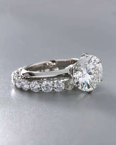 IGI/GIA Lab Grown Vintage 14K oro boda/anillo de compromiso corte diamante Unisex anillos finos para fiestas de aniversario - Product Image 3