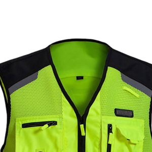 เสื้อกั๊กสะท้อนแสงแบบ Hi-Vis หลายกระเป๋า เสื้อผ้าตาข่ายสำหรับทำงาน ความปลอดภัยสูง เสื้อกั๊กสำหรับงานก่อสร้างและจราจร รับผลิตตามแบบ (OEM) ขายส่ง - Product Image 6