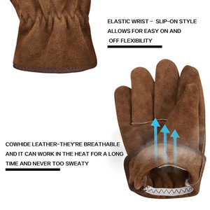 Gants pour hommes en cuir souple, à doigts entiers, antidérapants, respirants, sans latex, sans poudre, stériles, pour la protection des mains - Product Image 3