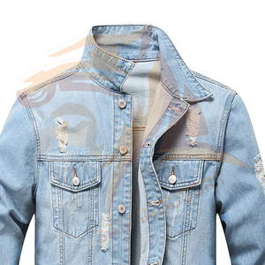 New Arrival Slim Fit High Quality <b>Men</b> <b>Denim</b> <b>Jackets</b> Solid Color Cotton Material Made <b>Men</b> <b>Denim</b> <b>Jackets</b> For Adults - Product Image 4