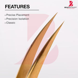 Fabricant de pinces à cils en acier inoxydable avec pointe en fibre, meilleure prise en main, angle de 45 degrés, pour extensions de cils - Product Image 5