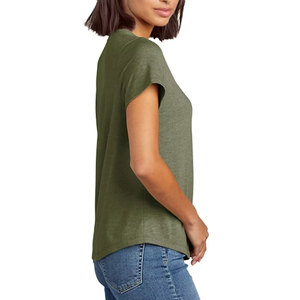 T-shirt pour femme en chenille brodée, col ras du cou, manches courtes, lettres grises, en coton, style universitaire - Product Image 6