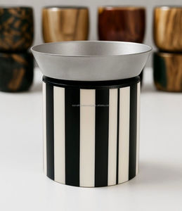 เครื่องระเหยธูป bakhoor ทำจากเรซินสุดหรูพร้อมชามโลหะสำหรับงานบ้านและงานแต่งงาน - Product Image 3