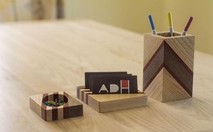 Decorative Wooden Pen <b>Organizer</b> <b>for</b> Home Office Artisan Wooden Stationery Cup <b>for</b> <b>Desktop</b> Wooden Pen Holder with Clean Modern Lo - Product Image 3