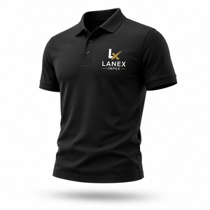 เสื้อโปโลสีดำปักโลโก้ตามสั่งสำหรับผู้ชาย |   เสื้อโปโลยูนิฟอร์มบริษัท โพลีเอสเตอร์พรีเมียม |   เสื้อโปโลสำหรับกอล์ฟและชุดทำงาน ระบายอากาศได้ดี แห้งเร็ว - Product Image 1