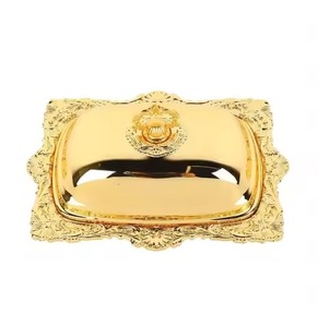 Plateau à beurre en acier inoxydable avec couvercle, récipient à beurre pour table à manger - Product Image 5