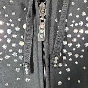 Sudadera con capucha de alta calidad para mujer con pedrería, nuevo estilo, logotipo personalizado, tallas grandes, sudaderas con pedrería para mujer - Product Image 5
