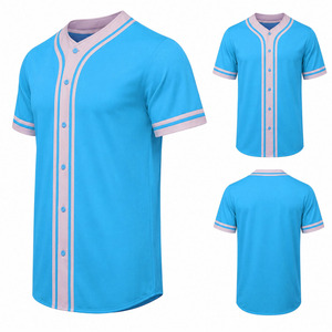 Maillot de baseball respirant à col ras du cou de qualité supérieure, séchage rapide, vente chaude, nouvelle arrivée, 100 % polyester, personnalisable, pour hommes - Product Image 3