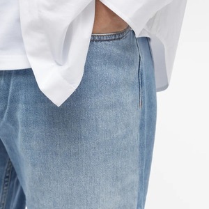 Jeans de mezclilla azul claro de pierna recta con bolsillo personalizado clásico para hombre, 100% algodón, jeans de mezclilla de buena calidad para hombre - Product Image 6