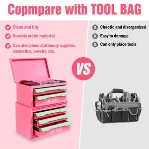 Drawer Style Makeup Organizer Desktop Storage <b>Box</b> for Office Workstation <b>Magic</b> Tool for Stationery Cosmetic Storage Rack Cabinet - Product Image 2