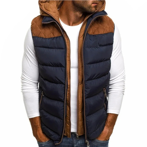 New Arrival Men's Woolen Breathable Winter Windproof Waterproof Padded <b>Vest</b> with Detachable Hood Outdoor Jacket - Product Image 5