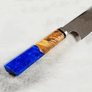 Couteau de chef personnalisé fait main Jexmoo en acier carbone avec lame de 8 pouces, manche élégant, étui en cuir - Cadeau pour chef - Product Image 3