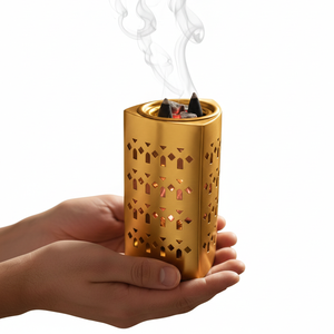 Nouveau brûleur à bakhoor en métal moderne, résine d'oud, finition haut de gamme, encens royal, aromathérapie, décoration d'intérieur, White Royals - Product Image 6