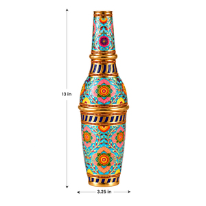 Gobelet élégant en laiton émaillé avec un design décoratif royal pour la vaisselle traditionnelle, la décoration de luxe de la maison et les objets culturels - Product Image 3